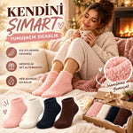 Kadın Yumoş Patik Çorap 8'li Set Peluş Sıcak Tutan Kışlık Ev Çorabı Yumuşak Rahat 4 Renk Hediye Seti