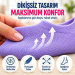Kadın Yıkamalı Dikişsiz Patik Çorap 6'lı Kutulu Set | Renkli Kısa Sneaker Çorabı Hediyelik Paket Şık