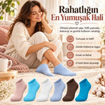 Kadın Yıkamalı Dikişsiz Patik Çorap 6'lı Kutulu Set | Renkli Günlük Sneaker Çorabı Hediyelik Paketi!