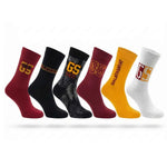 Galatasaray Lisanslı Yetişkin Çorap 6’lı Set – Kadın Erkek GS Taraftar Çorabı, Dikişsiz ve Esnek