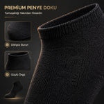 Erkek Pamuklu Patik Çorap 12’li Paket 39-44 | Dikişsiz Burun, Koku Karşıtı, Nefes Alan Kısa Konç Sneaker Çorabı