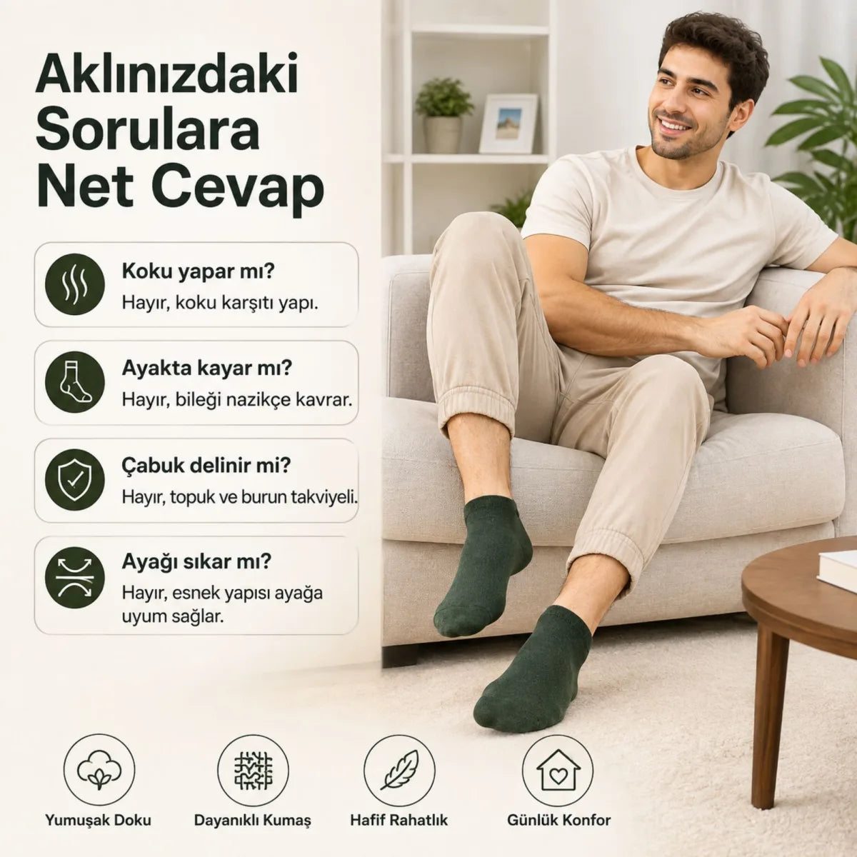 Erkek Pamuklu Patik Çorap 12’li Paket 39-44 | Dikişsiz Burun, Koku Karşıtı, Nefes Alan Kısa Konç Sneaker Çorabı