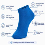 Erkek Pamuklu Patik Çorap 6’lı Paket 39-44 | Dikişsiz Burun, Koku Karşıtı, Nefes Alan Kısa Konç Sneaker Çorabı