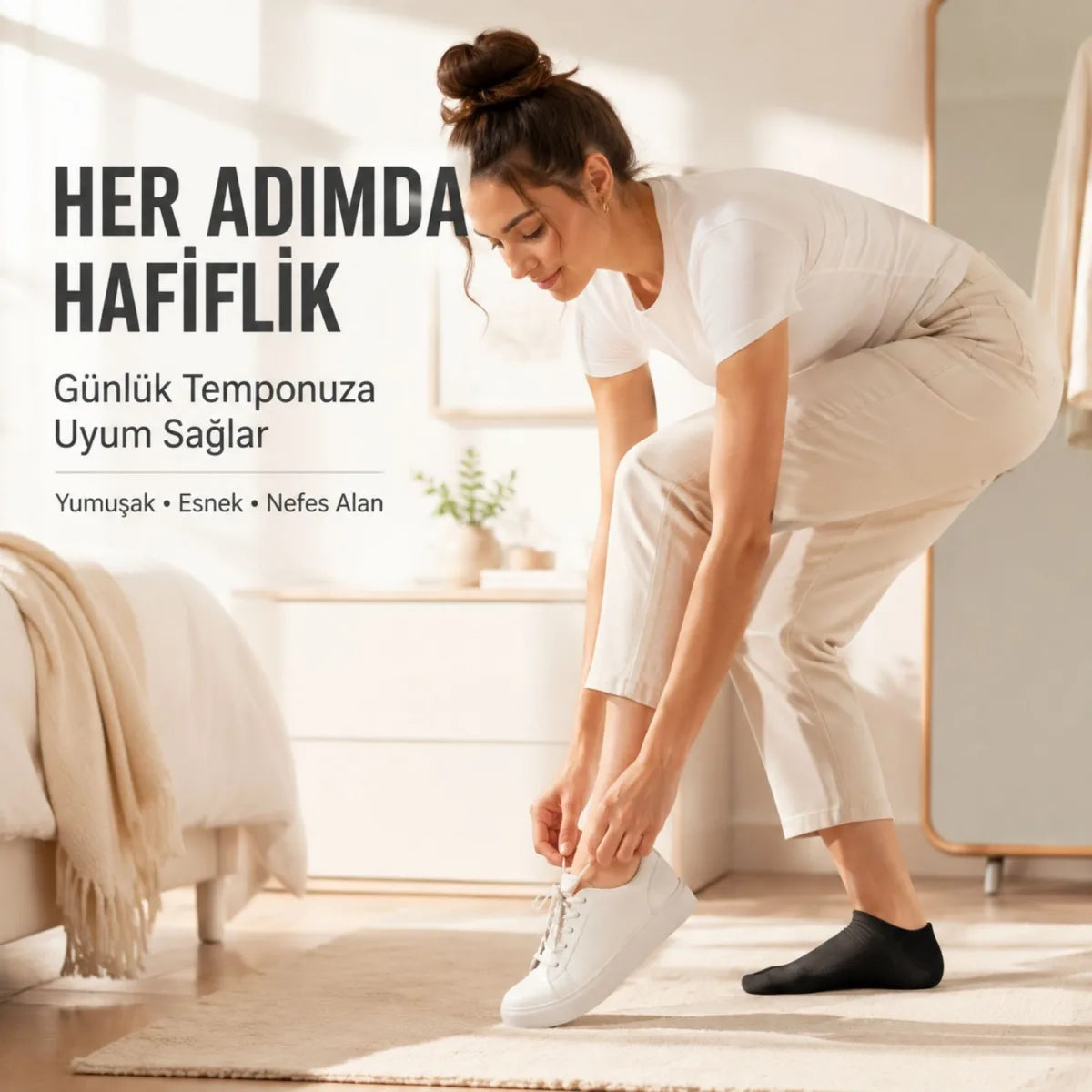 Erkek Pamuklu Patik Çorap 6’lı Paket 39-44 | Dikişsiz Burun, Koku Karşıtı, Nefes Alan Kısa Konç Sneaker Çorabı