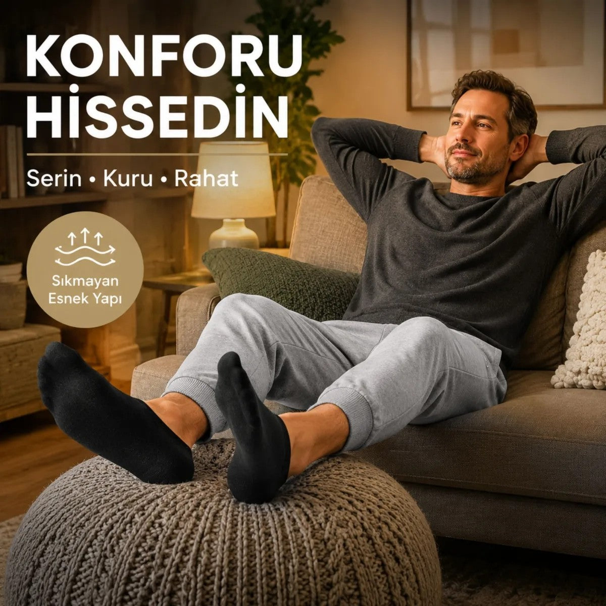 Erkek Pamuklu Patik Çorap 6’lı Paket 39-44 | Dikişsiz Burun, Koku Karşıtı, Nefes Alan Kısa Konç Sneaker Çorabı