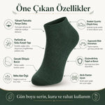 Erkek Pamuklu Patik Çorap 6’lı Paket 39-44 | Dikişsiz Burun, Koku Karşıtı, Nefes Alan Kısa Konç Sneaker Çorabı