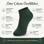 Erkek Pamuklu Patik Çorap 10'lu 39-44 | Dikişsiz Burun, Koku Karşıtı, Nefes Alan Sneaker