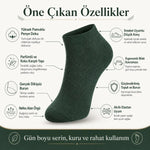 Erkek Pamuklu Patik Çorap 10’lu Paket 39-44 | Dikişsiz Burun, Koku Karşıtı, Nefes Alan Kısa Konç Sneaker Çorabı