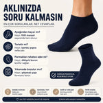 Erkek Kısa Konç 12’li Bambu Çorap 39-44 Dikişsiz Burun Nefes Alan Yumuşak Günlük Patik Çorap