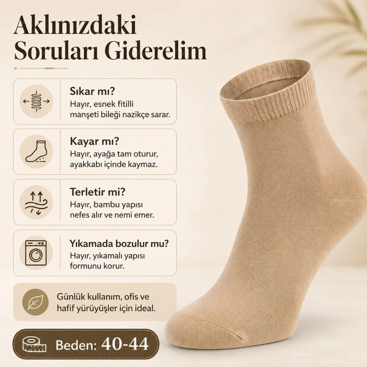 Erkek Kısa Konç 12’li Bambu Çorap 39-44 Dikişsiz Burun Nefes Alan Yumuşak Günlük Patik Çorap