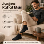 Erkek Kısa Konç 6’lı Bambu Çorap 39-44 Dikişsiz Burun Nefes Alan Yumuşak Günlük Patik Çorap
