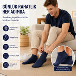 Erkek Kısa Konç Bambu Çorap Çok Renkli 39-44 Dikişsiz Burun Nefes Alan Yumuşak Günlük Patik Çorap