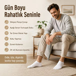 Erkek Patik Çorap 12’li Renk Seçenekleri 39-44 Yüksek Pamuklu Dikişsiz Koku Karşıtı