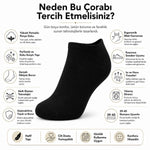 Erkek Patik Çorap 12’li Renk Seçenekleri 39-44 Yüksek Pamuklu Dikişsiz Koku Karşıtı