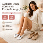 Kadın Kalp Desenli Görünmez Ekonomik Babet Çorabı 12’li Paket – Siyah, Beyaz ve Karışık Renk Kaymaz Topuklu Pamuklu Çorap