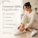 Erkek Bambu 12’li Babet Çorap Görünmez No Show Dikişsiz Silikon Topuklu
