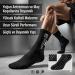 Kaydırmaz Futbol 3’lü Basketbol Tenis Erkek Spor Çorap, Siyah, Kaymaz Çorap Tabanlı, Dikişsiz ve Parfümlü, Yüksek Kalite