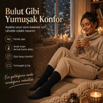Kadın Siyah 6’lı Kışlık Termal Uzun Çorap | Dikişsiz, Esnek Havlu Dokulu, Sıcak Tutan, Güçlendirilmiş Topuk ve Burun