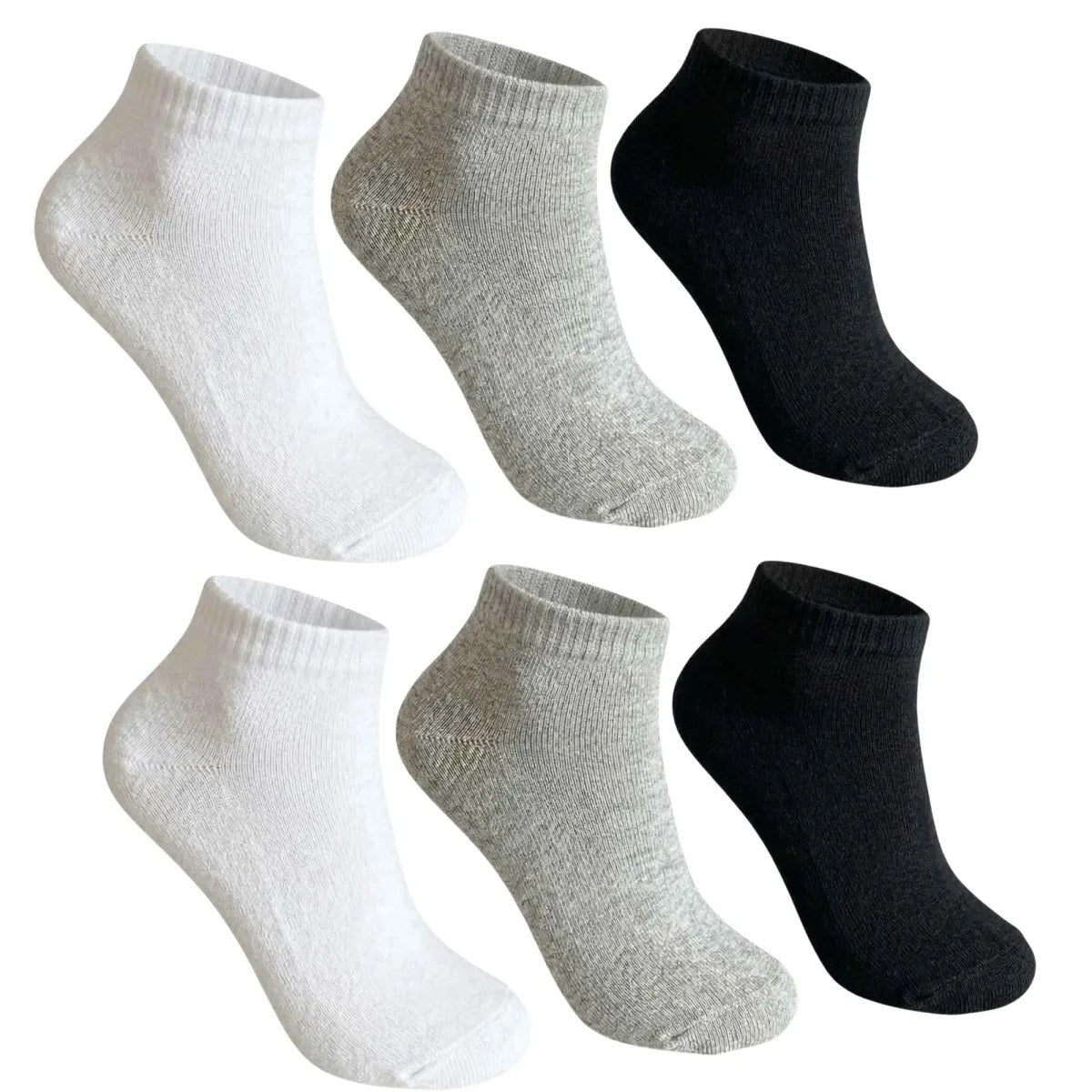 Çocuk Patik Çorap 6’lı Set – Pamuklu, Nefes Alan Günlük Kısa Çorap