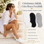 Erkek Bambu 12’li Dikişsiz Babet Çorap Siyah Beyaz Gri Görünmez Sneaker Çorap Nefes Alan Yumuşak