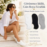 Erkek Bambu 12’li Dikişsiz Babet Çorap Siyah Beyaz Gri Görünmez Sneaker Çorap Nefes Alan Yumuşak