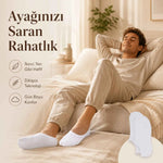 Erkek Bambu 12’li Dikişsiz Babet Çorap Siyah Beyaz Gri Görünmez Sneaker Çorap Nefes Alan Yumuşak