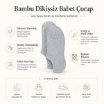 Erkek Bambu 12’li Dikişsiz Babet Çorap Siyah Beyaz Gri Görünmez Sneaker Çorap Nefes Alan Yumuşak