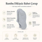 Erkek Bambu 12’li Dikişsiz Babet Çorap Siyah Beyaz Gri Görünmez Sneaker Çorap Nefes Alan Yumuşak
