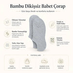 Erkek Bambu 6’lı Dikişsiz Babet Çorap Siyah Beyaz Gri Görünmez Sneaker Çorap Nefes Alan Yumuşak