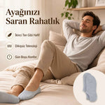 Erkek Bambu 6’lı Dikişsiz Babet Çorap Siyah Beyaz Gri Görünmez Sneaker Çorap Nefes Alan Yumuşak
