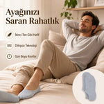 Erkek Bambu 6’lı Dikişsiz Babet Çorap Siyah Beyaz Gri Görünmez Sneaker Çorap Nefes Alan Yumuşak