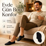 Erkek Bambu 6’lı Dikişsiz Babet Çorap Siyah Beyaz Gri Görünmez Sneaker Çorap Nefes Alan Yumuşak
