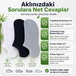 Erkek Bambu 6’lı Dikişsiz Babet Çorap Siyah Beyaz Gri Görünmez Sneaker Çorap Nefes Alan Yumuşak