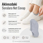 Kadın Bambu 6’lı Dikişsiz Babet Çorap Siyah Beyaz Gri Görünmez Sneaker Çorap Nefes Alan Yumuşak