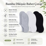 Kadın Bambu 6’lı Dikişsiz Babet Çorap Siyah Beyaz Gri Görünmez Sneaker Çorap Nefes Alan Yumuşak