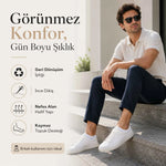 Erkek Geri Dönüşüm İplikli 12’li Görünmez Sneaker Çorap, İnce Dikişli, Nefes Alan Yazlık Babet Çorabı, Kaymaz Topuklu Siyah Gri Beyaz