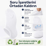 Erkek Geri Dönüşüm İplikli 12’li Görünmez Sneaker Çorap, İnce Dikişli, Nefes Alan Yazlık Babet Çorabı, Kaymaz Topuklu Siyah Gri Beyaz