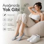 Erkek Geri Dönüşüm İplikli 12’li Görünmez Sneaker Çorap, İnce Dikişli, Nefes Alan Yazlık Babet Çorabı, Kaymaz Topuklu Siyah Gri Beyaz