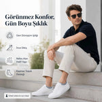 Erkek Geri Dönüşüm İplikli 6’lı Görünmez Sneaker Çorap, İnce Dikişli, Nefes Alan Yazlık Babet Çorabı, Kaymaz Topuklu Siyah Gri Beyaz