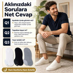 Erkek Geri Dönüşüm İplikli 6’lı Görünmez Sneaker Çorap, İnce Dikişli, Nefes Alan Yazlık Babet Çorabı, Kaymaz Topuklu Siyah Gri Beyaz