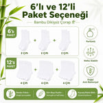 Erkek Bambu Soket Çorap 12’li Paket, Dikişsiz Parfümlü Nefes Alan Yumuşak Nem Emici Günlük Uzun Çorap
