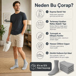 Erkek Bambu Soket Çorap 6’lı Paket, Dikişsiz Parfümlü Nefes Alan Yumuşak Nem Emici Günlük Uzun Çorap