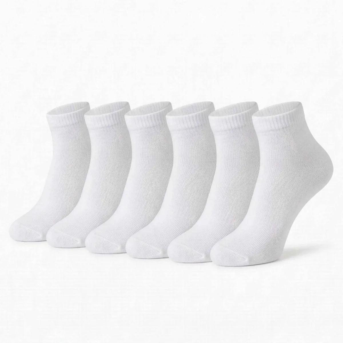 Kadın Bambu Patik Çorap 6’lı Paket, Siyah Beyaz Gri, Nefes Alan Nem Emici Yumuşak Günlük Spor Bilek Çorabı