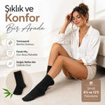 Kadın Bambu Uzun Çorap 12’li Paket, Dikişsiz Burunlu Yumuşak Dokulu Siyah Beyaz Gri