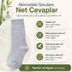 Kadın Bambu Uzun Çorap 12’li Paket, Dikişsiz Burunlu Yumuşak Dokulu Siyah Beyaz Gri