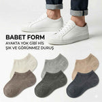 Erkek Görünmez Çorap 12’li Set, Babet Kesim, Yumuşak ve Esnek Yapı, Krem, Açık Gri, Bej, Vizon, Antrasit, Füme