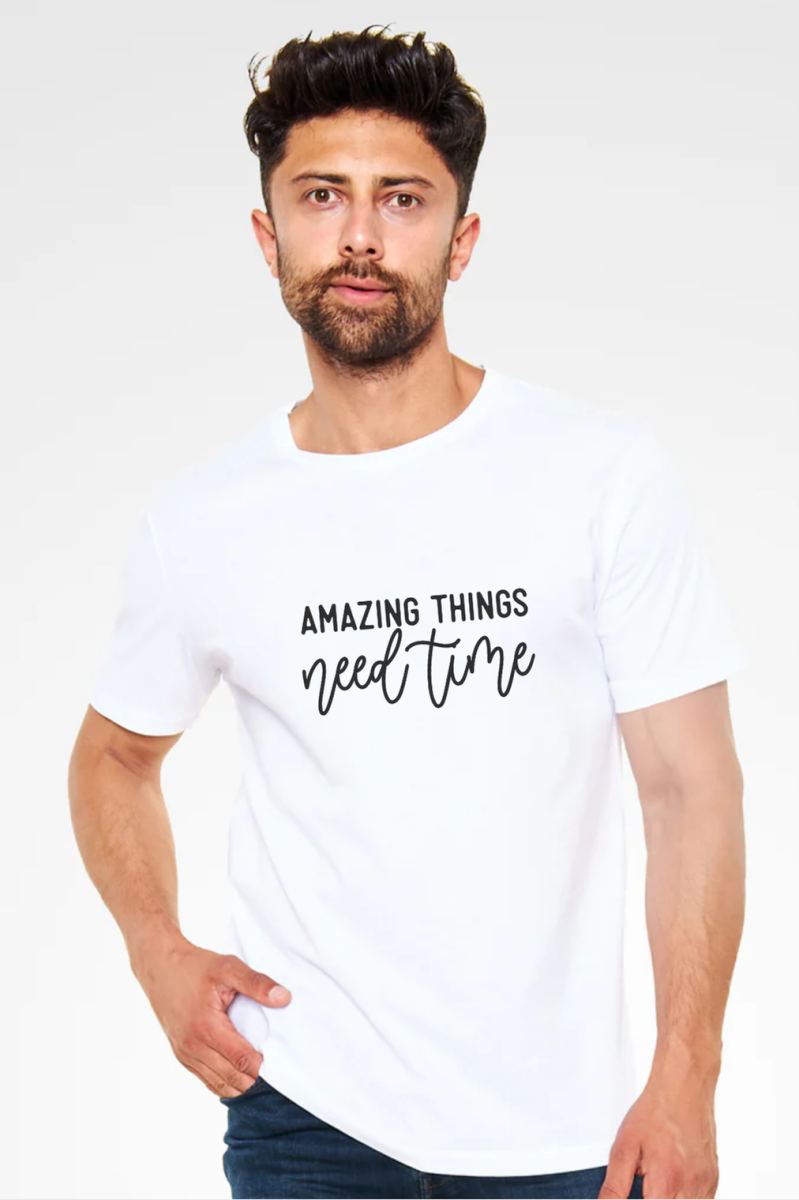 Unisex Oversize 24/1 Penye DTF Baskılı Tişört - DTF196