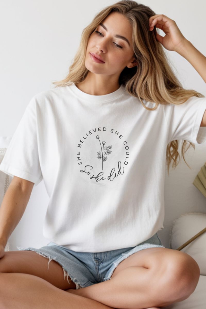 Unisex Oversize 24/1 Penye DTF Baskılı Tişört - DTF260