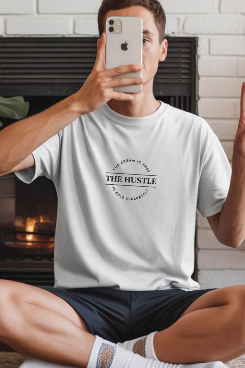 Unisex Oversize 24/1 Penye DTF Baskılı Tişört - DTF270