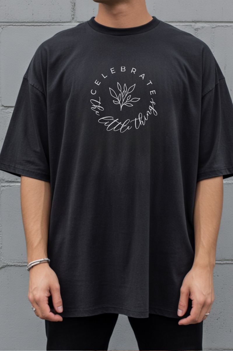 Unisex Oversize 24/1 Penye DTF Baskılı Tişört - DTF282